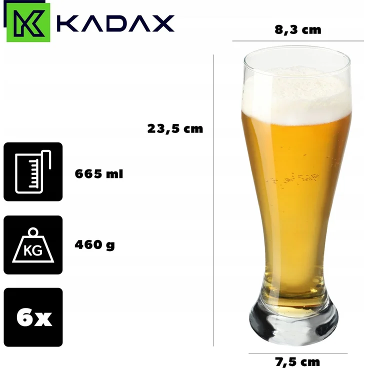 KADAX Bierkrüge Pokale Biergläser 665ml 6St – Bild 3