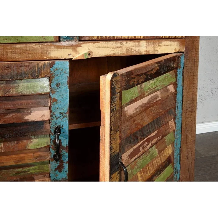 riess-ambiente Sideboard JAKARTA 160cm bunt, recyceltes Massivholz · mit 4 Schubladen · Kommode · Wohnzimmer – Bild 9