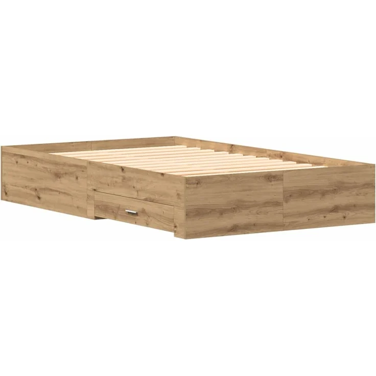 vidaXL Bettrahmen Artisan-Eiche 120 x 200 cm Holzwerkstoff 3333970 – Bild 7