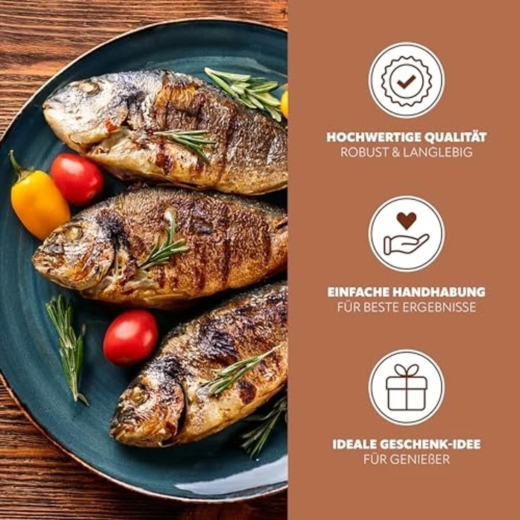 bremermann Grillguthalter Fischgriller 3fach // Edelstahl // ca. 65 x 39,5 cm // Fischbräter – Bild 6
