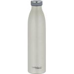 THERMOcafé by THERMOS TC BOTTLE beige matt 0,75l, Isolierflasche aus Edelstahl, kohlensäurefest, 12h heiß 24h kalt, Auslaufsicher, für Schule, Unterwegs & Büro