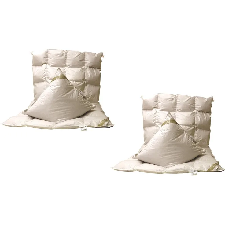 2 x Set Daunenbett Daunendecke Bettdecke 4x6 155x220 100% + Kissen 80x80 4. tlg.