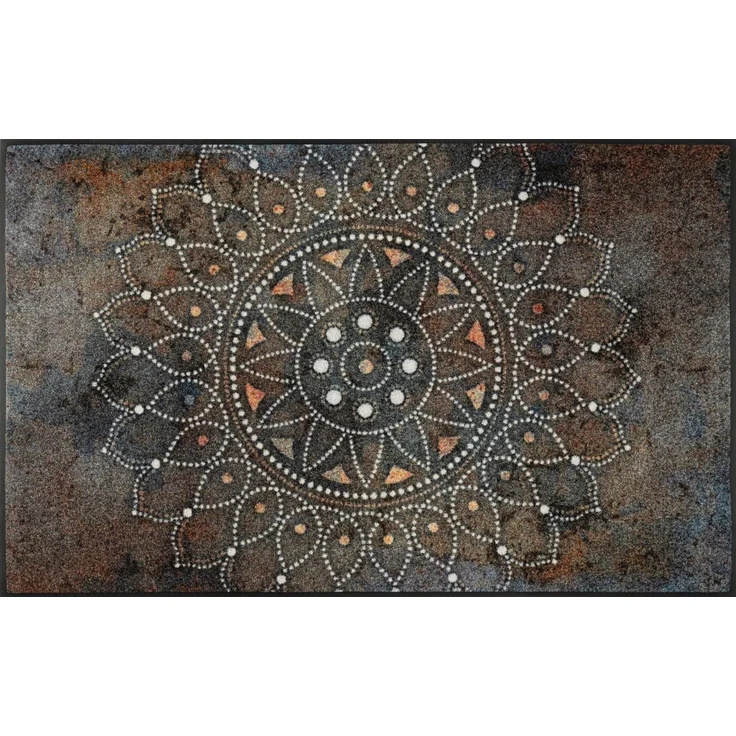 wash+dry by Kleen-Tex Teppich Madhana, rechteckig, Höhe: 7 mm, Motiv Mandala, rutschhemmend, In- und Outdoor geeignet, waschbar – Bild 2