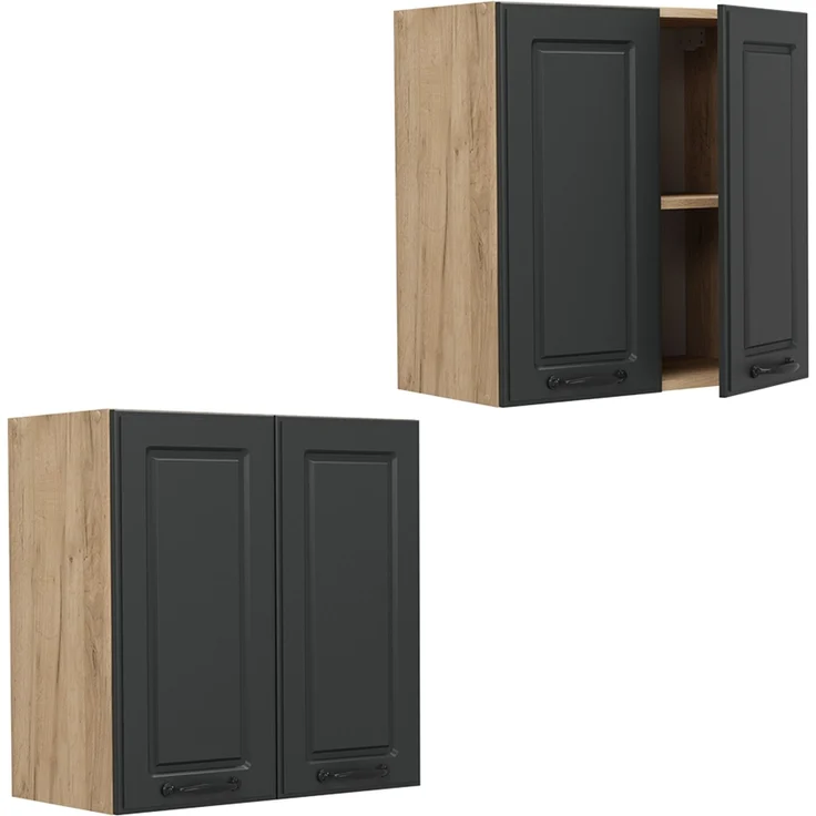 Hängeschrank R-Line Anthrazit Landhaus 60 cm Vicco – Bild 5