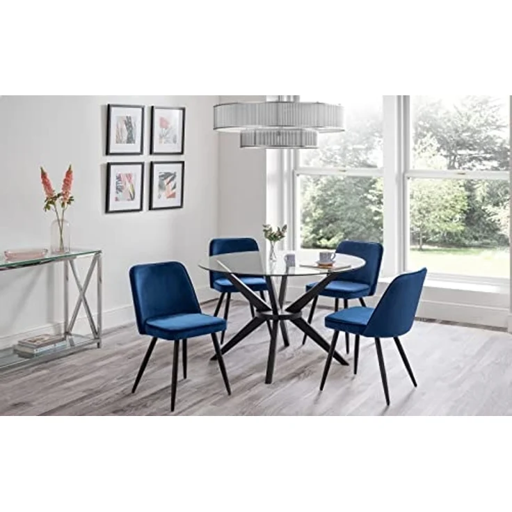 Julian Bowen Hayden Esszimmerstühle mit Paneelen, Grau, 4er-Set – Bild 7