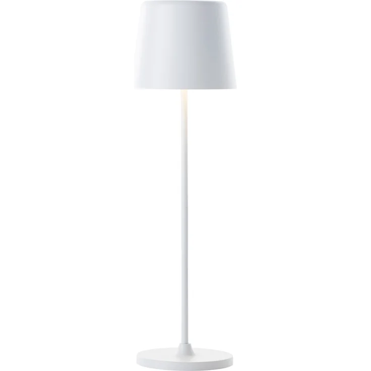 Brilliant Lampe Kaami LED Außentischleuchte 37cm weiß matt Metall/Holz weiß 2 W LED integriert – Bild 3