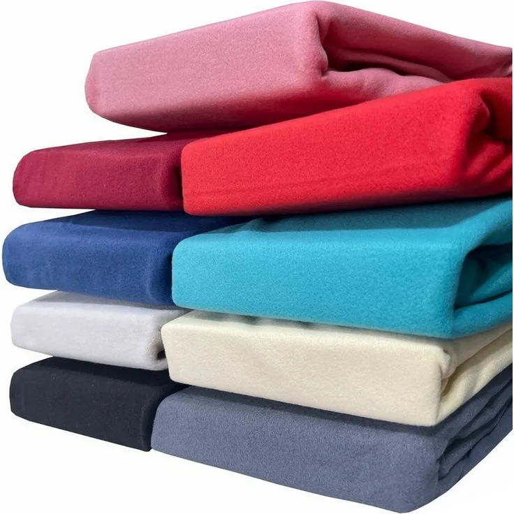 Visaggio Spannbettlaken Winter Mikrofaser-Fleece Spannbetttuch, Microfaser-Fleece, Gummizug: rundum, Thermofleece kuschelig weich, Einfarbig