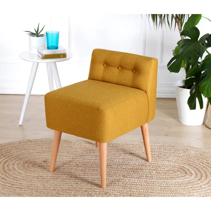 Hanah Home 'Moouv 9101 - Mustard' Pouffe, Senf, 43 x 43 cm – Bild 6