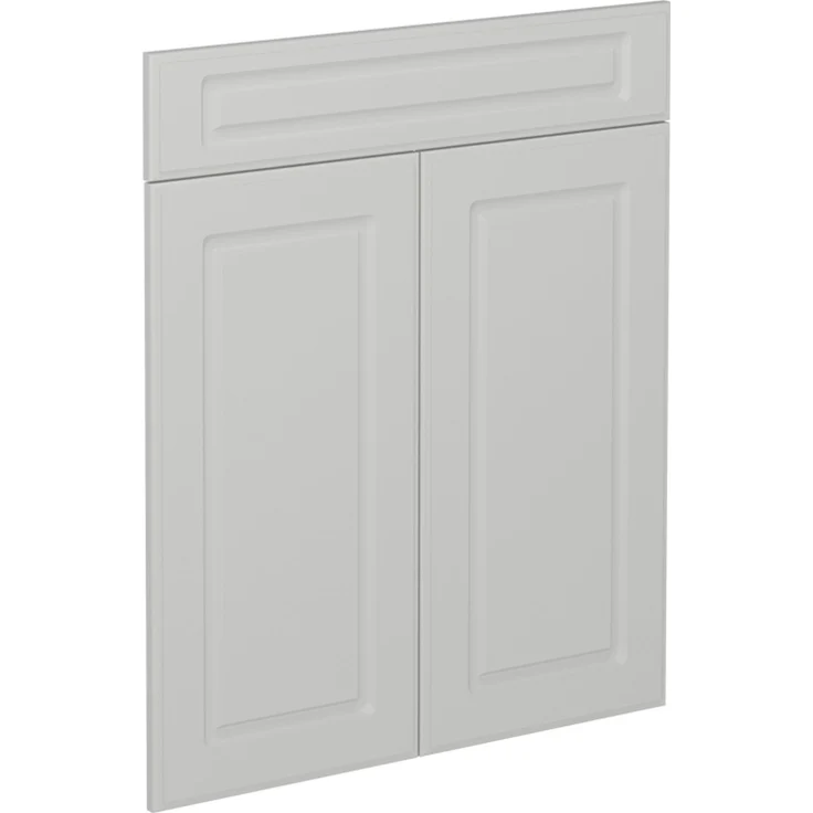 Küchenfront R-Line Weiß Landhaus 59.2 x 70.8 cm Möbelfront für den Schubunterschrank Vicco – Bild 1