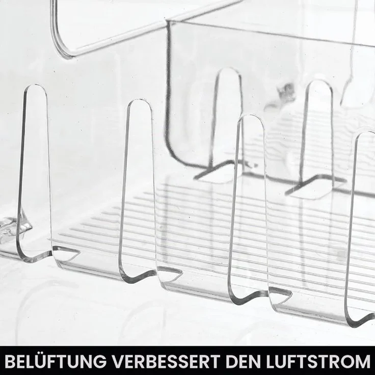 mDesign Schuhregal Ablage Aufbewahrung Organizer 6er Set Kunststoff Transparent – Bild 6
