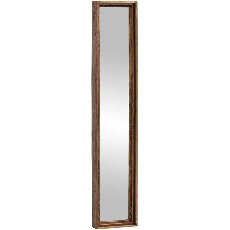 Rustikaler Wandspiegel Sumatra recyceltes Holz 30x150 cm Chalet-Look Ganzkörperspiegel Unikat massivum