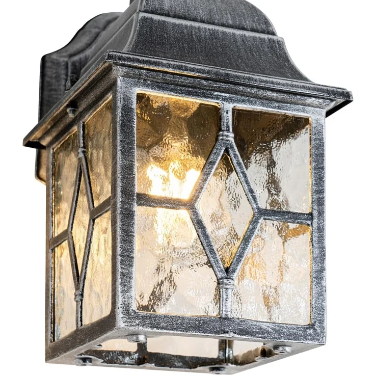 Qazqa Außen-Wandleuchte London, ohne Leuchtmittel, E27, Silber, Landhaus, Aluminium, 1-flammig – Bild 3