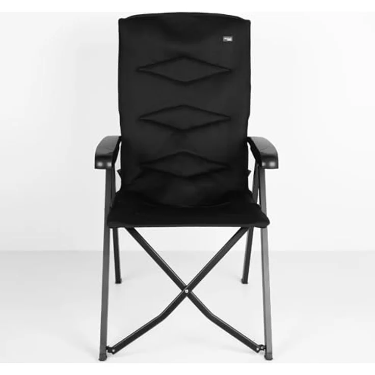 AKTIVE Gepolsterter Klappstuhl, Schwarz, 49 x 76 x 109 cm, 5 Positionen, Tragkraft 110 kg, Rutschfeste Stopper, Aluminiumrahmen, Polyestergewebe, Klappstühle, Inkl. Tragetasche (63058) – Bild 8