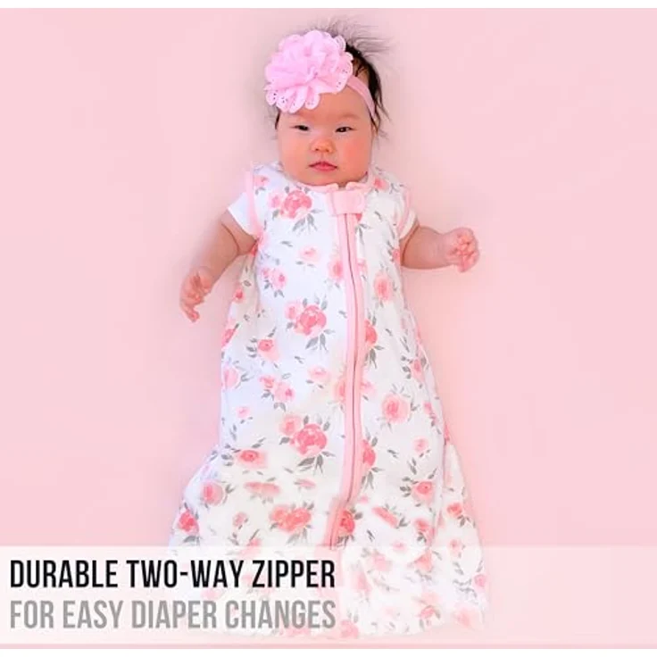 Babyschlafsack aus Bio-Baumwolle 0.5 TOG Sommer Schlafsack 2er-Pack | Atmungsaktiv, leichter Sommerschlafsack aus GOTS-zertifizierter Bio-Baumwolle für 6–12 Monate von Mama Cheetah – Bild 4