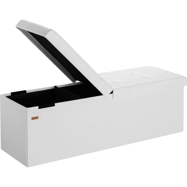 Casaria Sitztruhe, Deckel Klappbar Gepolstert Faltbar Kunstleder 130L Flur Schlafzimmer