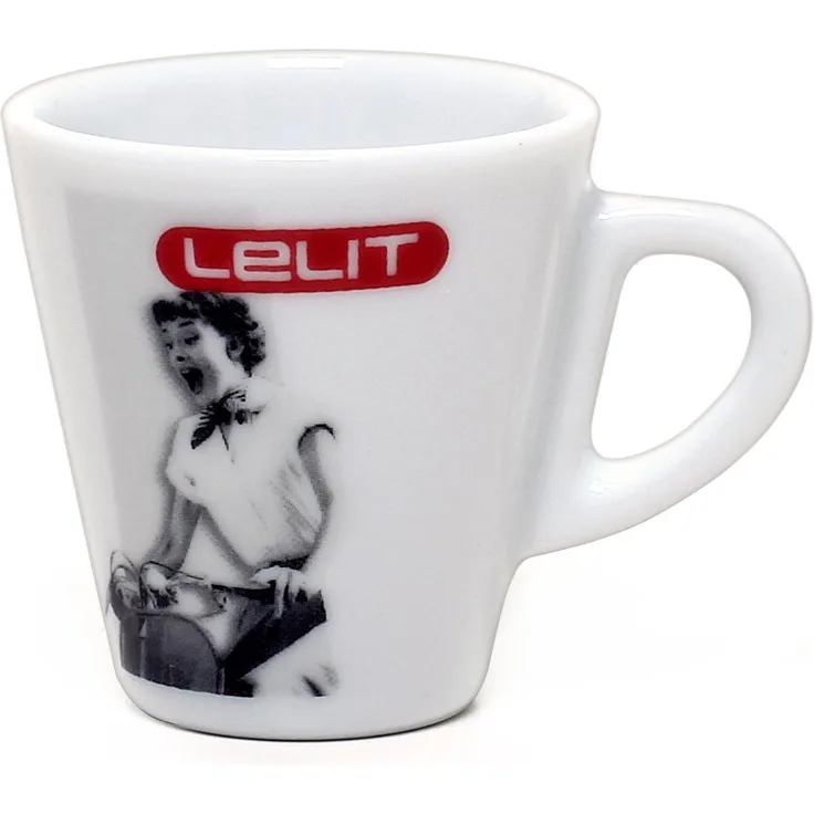 Lelit PL300 EspressoTasse Untertassenn 6 Stück, Porzellan, 70 CubicCentimeters, weiß
