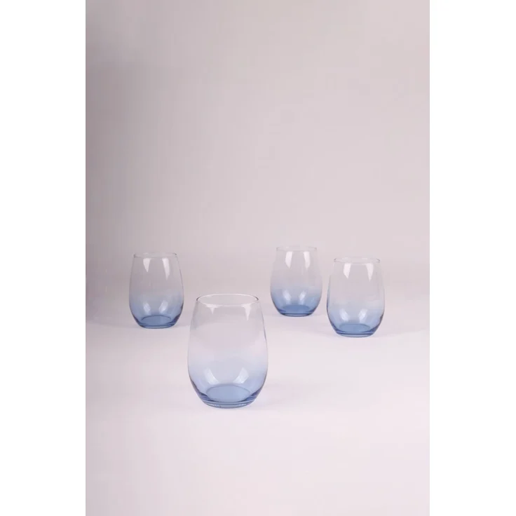 Hermia Concept 'Larc 350 - Blue' Gläser-Set (4-teilig), Blau, 8,1 x 8,1 x 10,2 cm, 350 ml – Bild 4
