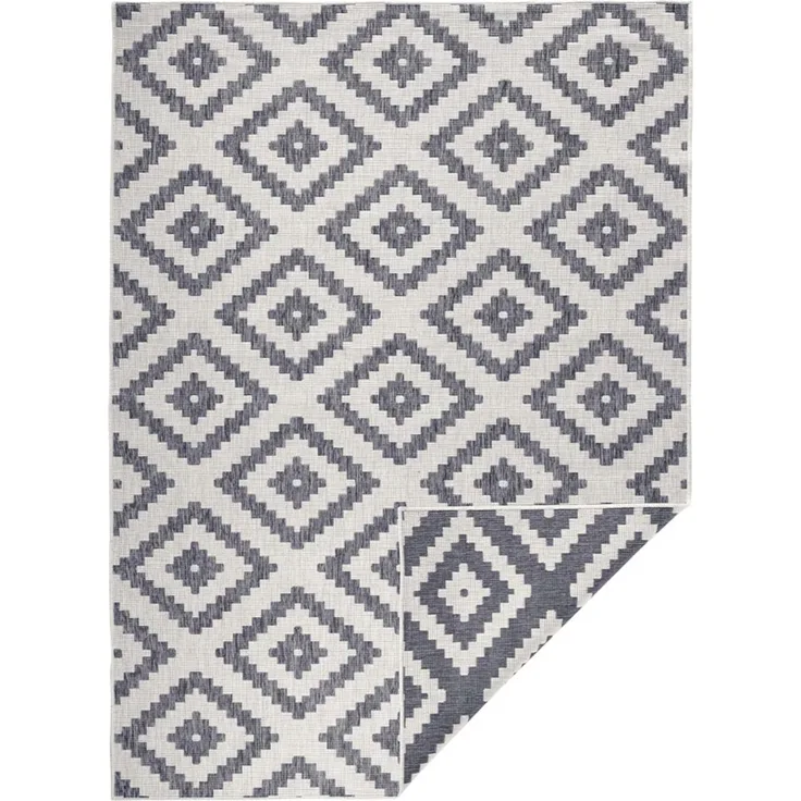 In- & Outdoor Teppich Malta Grau Creme - 160x230x0,5cm