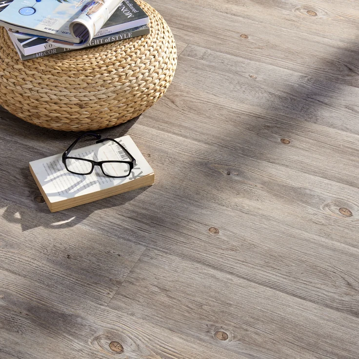 neu.holz Vinylboden Vanola Laminat Selbstklebend rutschfest Antiallergen Bodenbelag PVC-Platten 5,85 m² Grey Alaska Oak – Bild 6