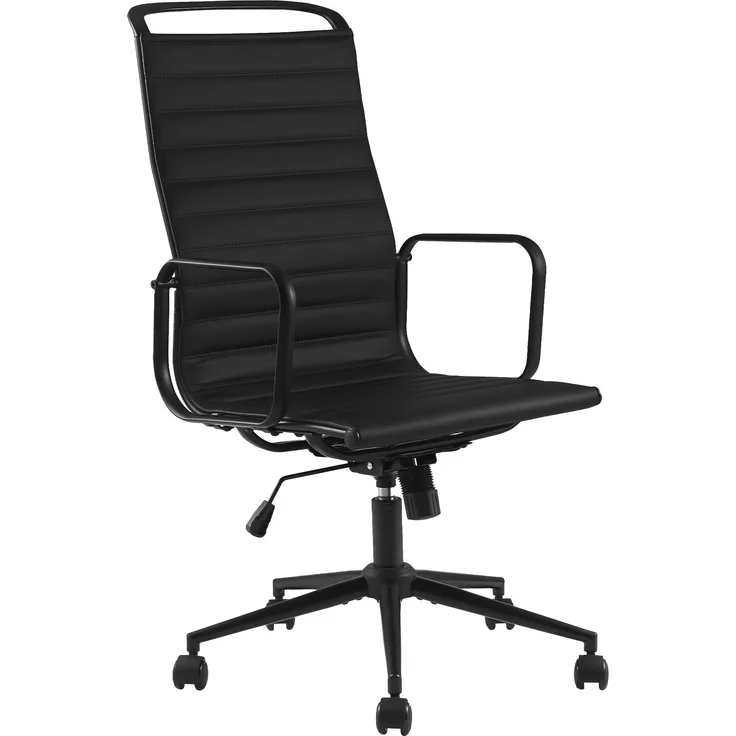 CLP Bürostuhl ergonomisch Nelson, Schreibtischstuhl mit Wippmechanismus, Kunstleder,schwarz