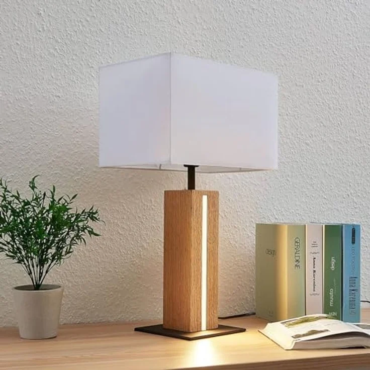 Lindby Tischleuchte Garry, Enthalten, 1 x 60 W E27 (exkl) + 1 x 5 W LED (inkl) – Bild 4