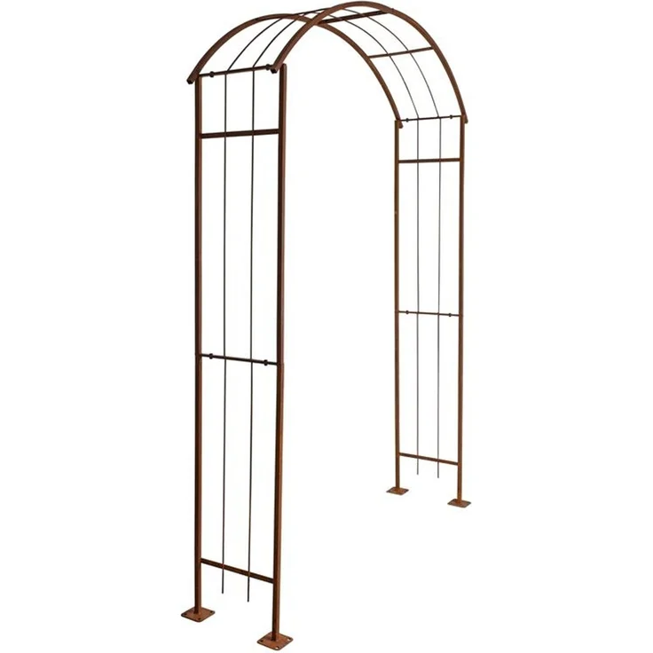 Rosenspalier Rosenbogen Torbogen 160 cm Rankhilfe Rost Metall Kletterhilfe Bogen – Bild 9