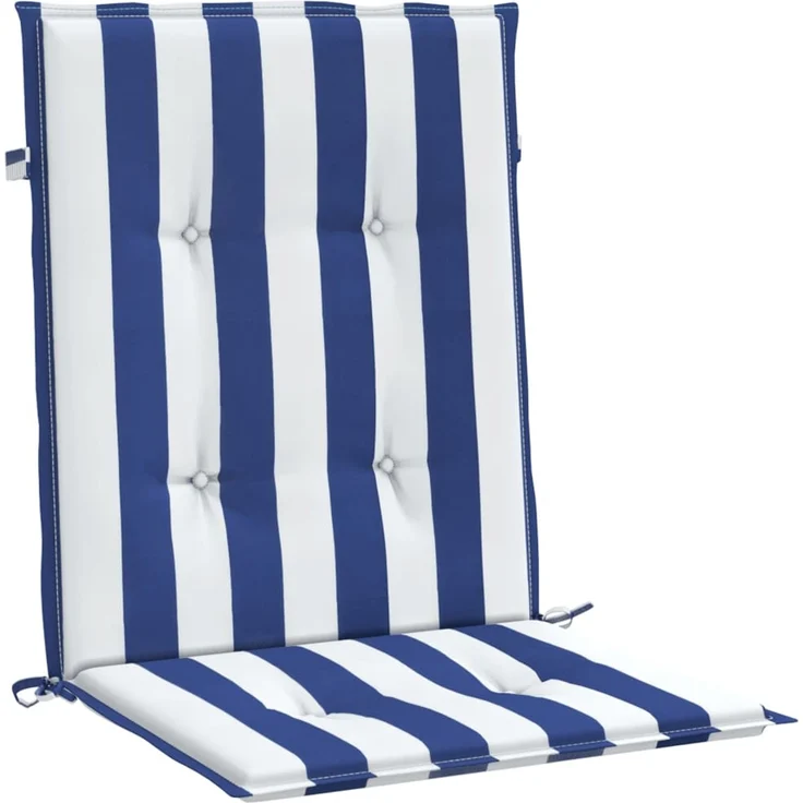 vidaXL Niedriglehner-Auflagen 6 Stk. Blau & Weiß Gestreift Stoff 361321 – Bild 5