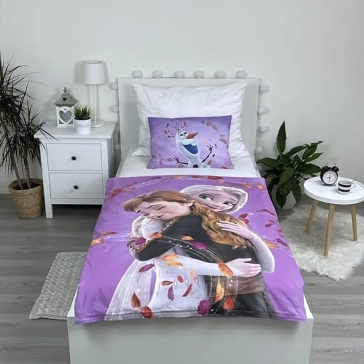 Disney Frozen 2 Anna Elsa Olaf Baby Bettwäsche 100 x 135 cm Baumwolle – Bild 2