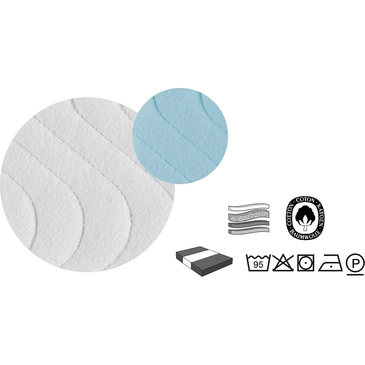 Sleep & Protect Stecklaken 0809952, hellblau, 1x 75x160 cm - 90x160 cm – Bild 5