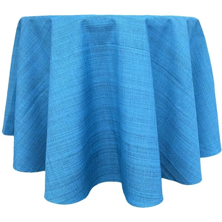 matches21 HOME & HOBBY Tischdecke Outdoor Garten-Tischdecke türkis rund 145 cm abwaschbar (1-tlg), Modernes wetterfestes Tischtuch für Außenbereich Garten-Tisch