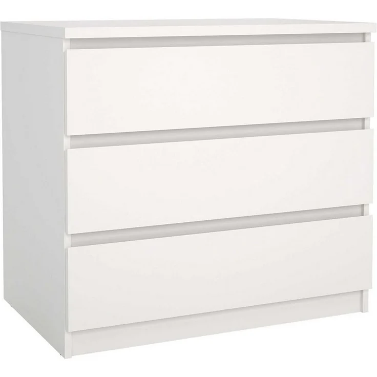 Home affaire Kommode Naia - 3 Schubladen mit griffloser Front, Made in Denmark (Breite: 77 cm, mehrere Farben), Viel Stauraum, zeitloses & skandinavisches Design, Metallgleiter – Bild 2