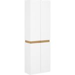 SoBuy KSB01-W Hochschrank, MDF, Lackiert, Weiß, 61 x 192 x 30 cm