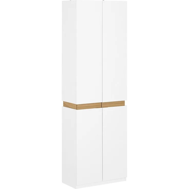 SoBuy KSB01-W Hochschrank, MDF, Lackiert, Weiß, 61 x 192 x 30 cm