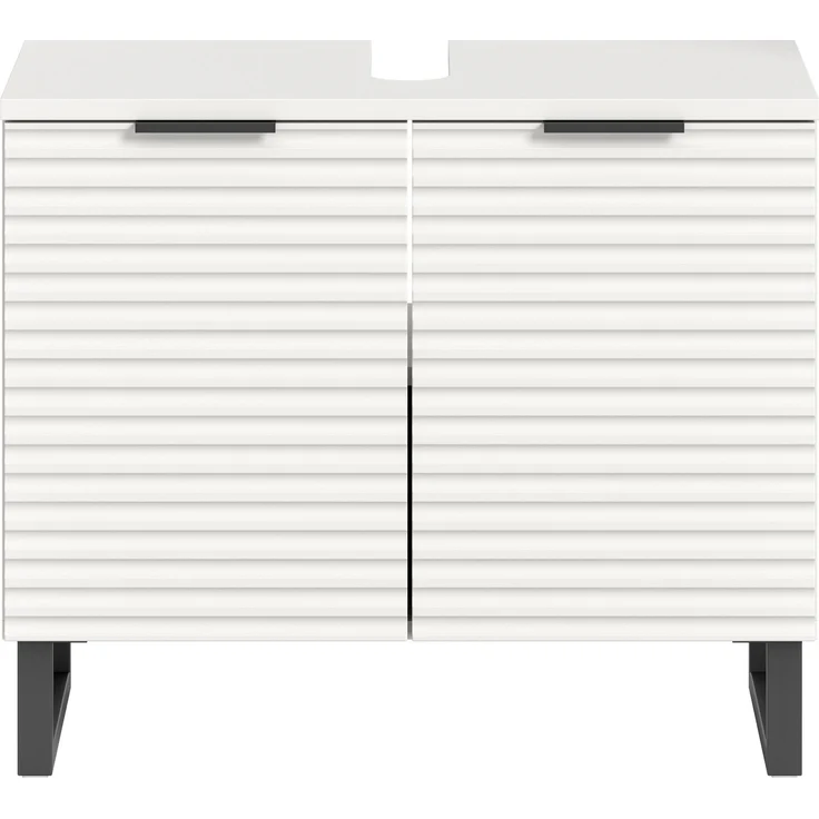 Waschbeckenunterschrank Riff - Weiß – Bild 4