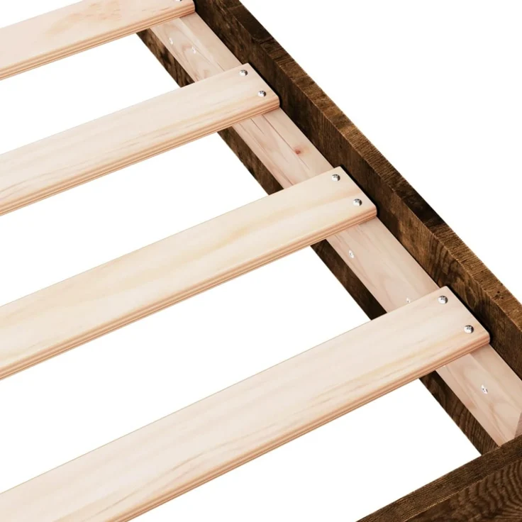 vidaXL Bettgestell ohne Matratze Räuchereiche 120x190 cm Holzwerkstoff 842053 – Bild 10
