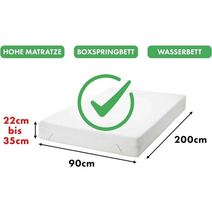 Jacobson Spannbettlaken BIO, Jersey Spannbetttuch, Bettlaken 160 g/m², 100% BIO-Baumwolle, Gummizug: rundum, GOTS zertifiziert – Bild 5