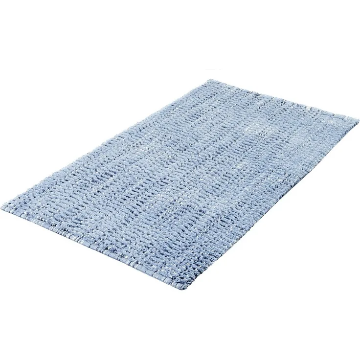 Kleine Wolke Badematte Sway, Höhe 10 mm, rutschhemmend beschichtet, fußbodenheizungsgeeignet, Baumwolle, quadratisch, Badteppich, Uni Farben mit Melange Effekt