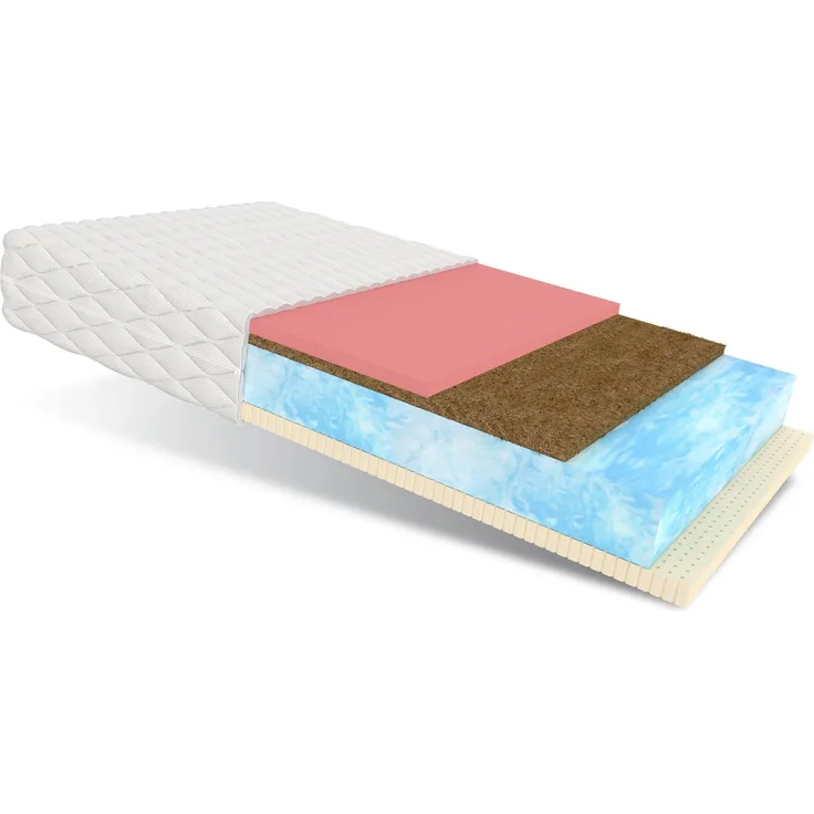 Matratze ERGO 120x200 Kaltschaum Kokos Latex Visco Bio Foam Schaum Klimafaser H2 H4 22 cm JERSEY