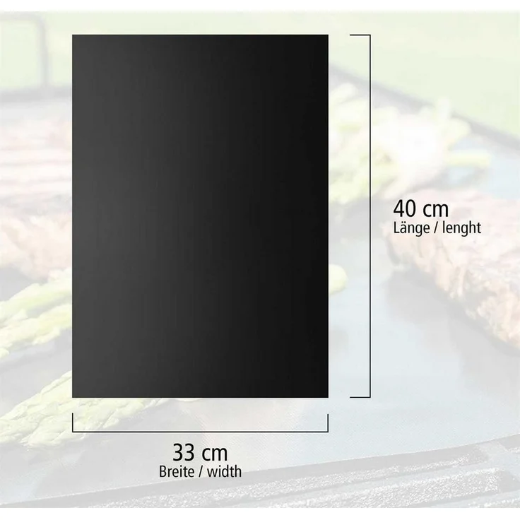 Lantelme Backmatte 2 Stück Wiederverwendbar Backblechmatte auch als Grillmatte, Kohlefaserstoff (Spar-Set, 2-tlg, 2er Pack, Für Grillrost und Backblech im Backofen), 30cm x 44cm – Bild 3