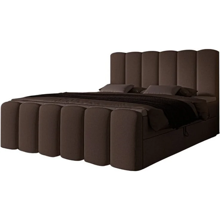 Compleo Boxbett Wolkenbett, Bequem H3 CAOBA, Doppelbett gepolstertes Kopfteil mit Bettkasten – Bild 4