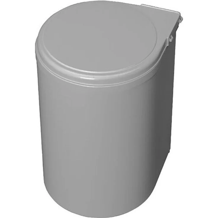 emuca 8035821 Abfalleimer 13 Liter ab 40 cm Schrankbreite, Kunststoff grau – Bild 1