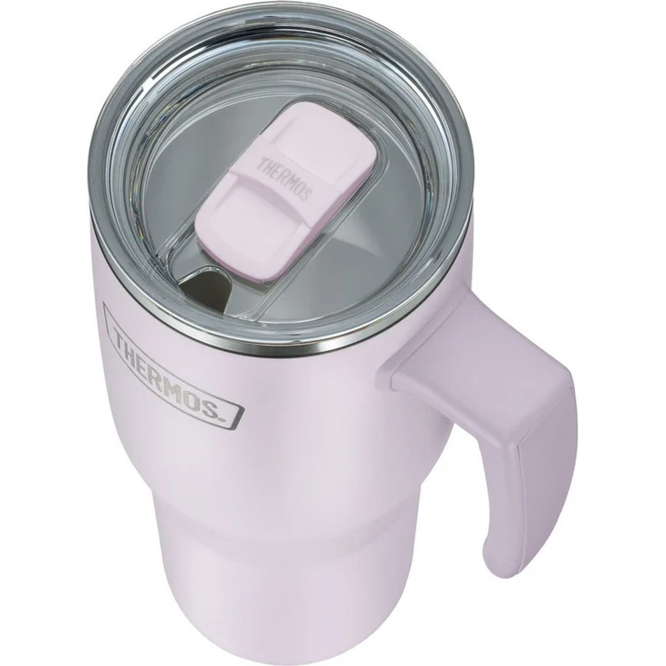 THERMOS Thermobecher REFRESHING SERIES ISOLIERTRINKBECHER mit Strohhalm, 1-tlg, Edelstahl, Kunststoff, Silikon, Titan, 1,10l, 6h heiß & 6h kalt, mit Griff – Bild 3
