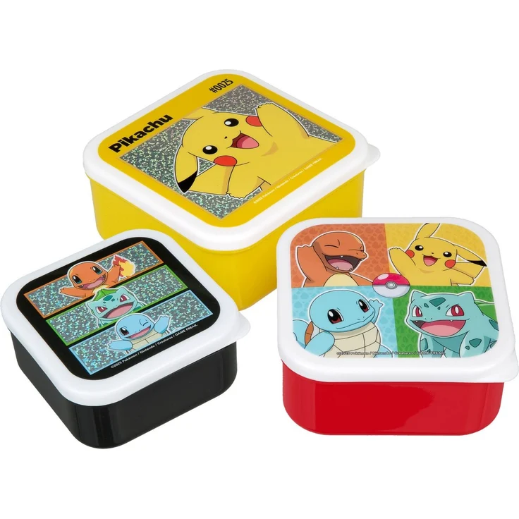 Pokemon Snackbox 3 in 1 Lunchbox Kinder Vesperdose Aufbewahrungsbox für unterwegs – Bild 3