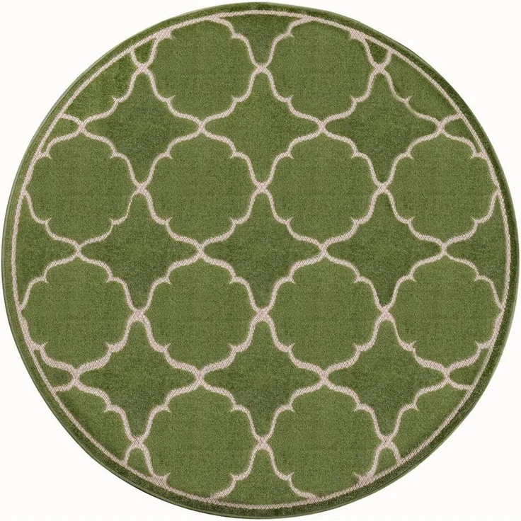 Sanat 'Berlin' Teppich, Höhe: 6 mm, In -und Outdoor geeignet, Grün, 120 cm Rund