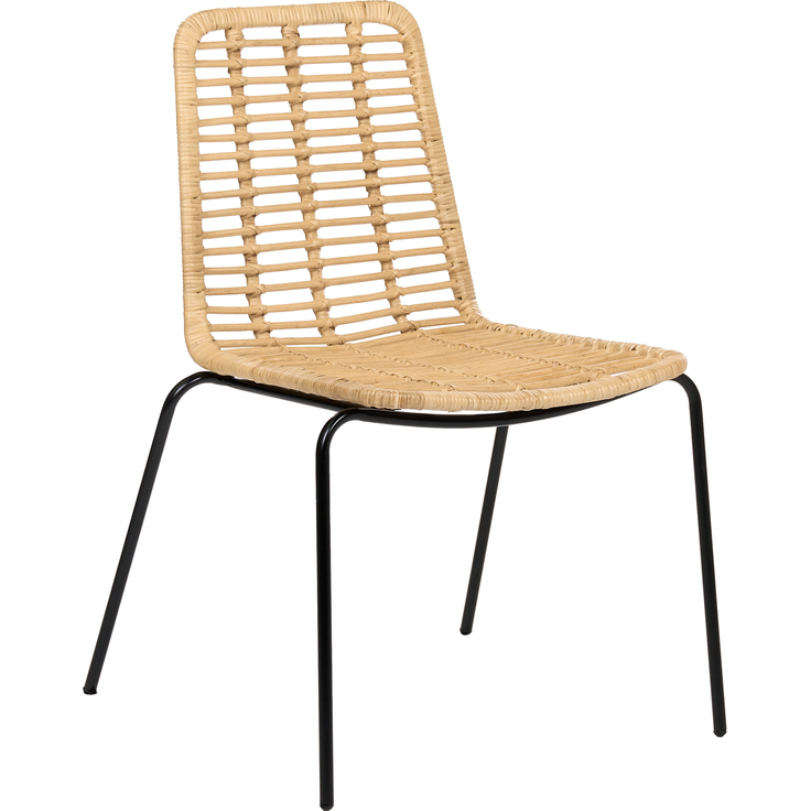 Esszimmerstuhl 2er Set TAOS Rattan Naturfarben – Bild 4