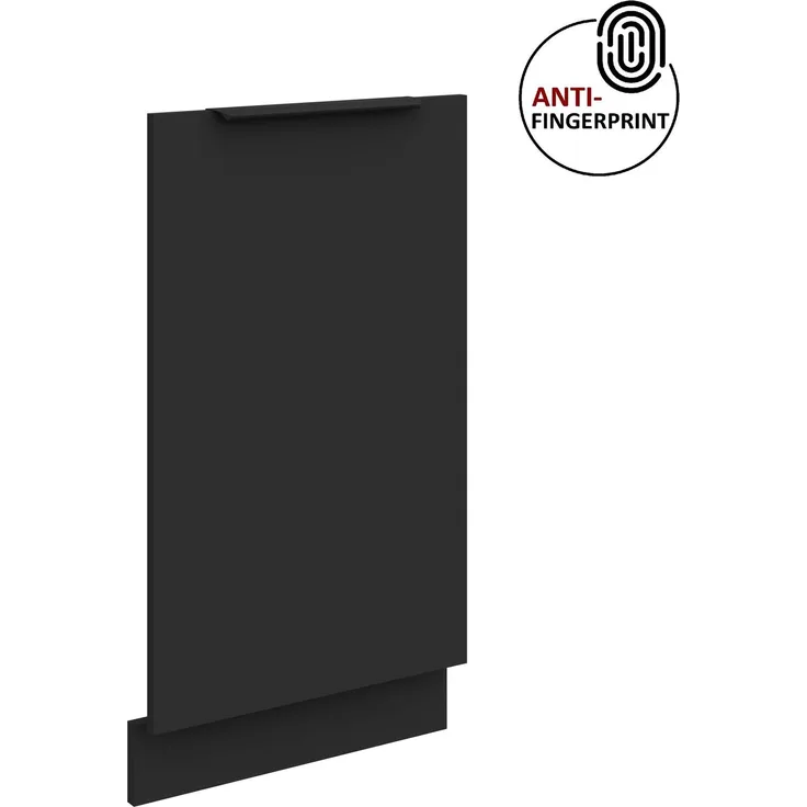 Frontblende für vollintegrierten Geschirrspüler 45 cm ARIA Schwarz ultra matt + Schwarz matt, hochwertige Fronten mit Anti Fingerprint Beschichtung Küchenzeile Küchenblock