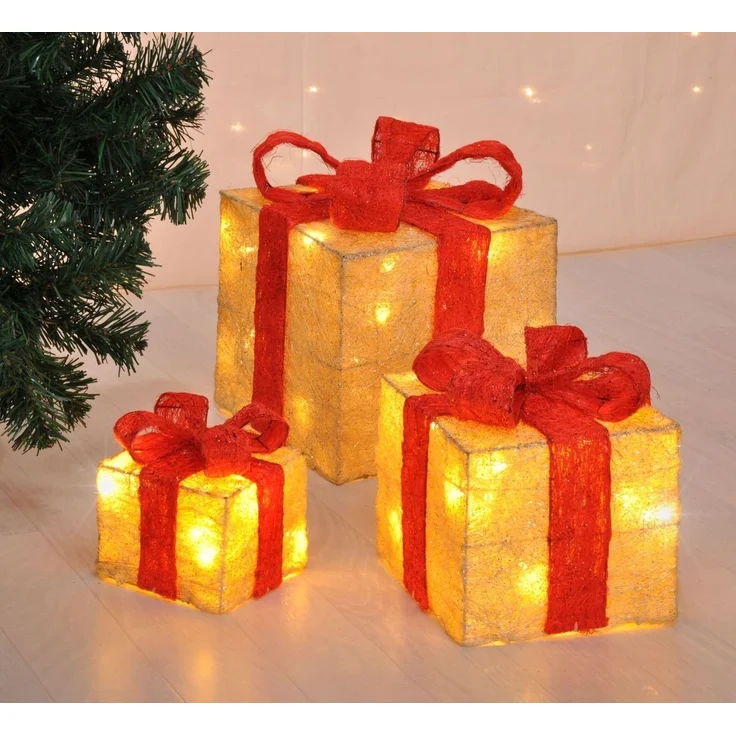 bonsport LED Dekoobjekt LED Beleuchtete Geschenkboxen 3er-Set – Bild 2