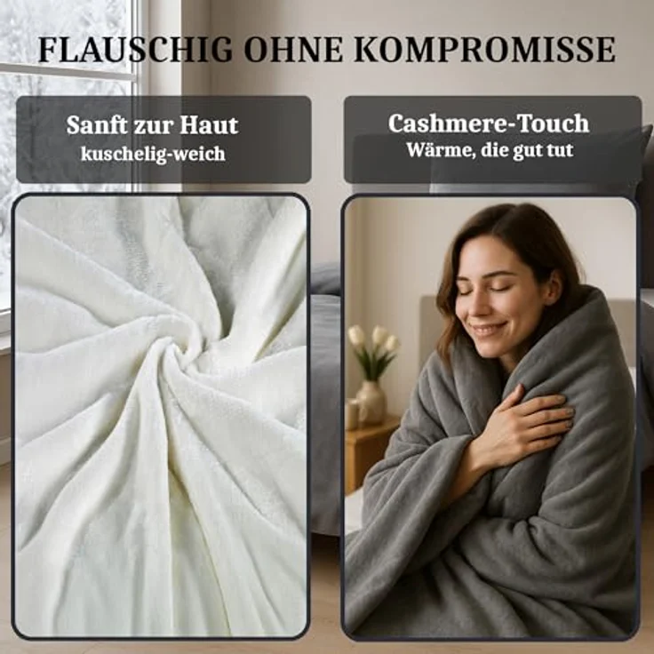 Malika Bettwäsche 155x220 + 80x80 cm Cashmere Touch Bettwäsche, atmungsaktiv, Mikrofaser, 2 teilig, Für Allergiker geeignet, pflegeleicht, angenehm weicher Stoff – Bild 4