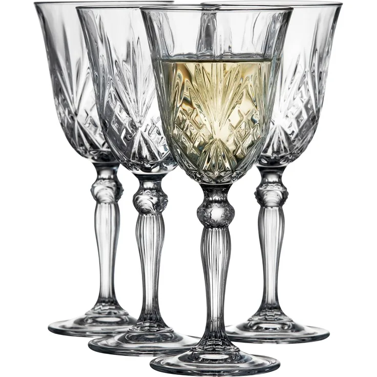 Lyngby Glas Crystal Clear Melodia White Wine Glass 21 cl - Set of 4