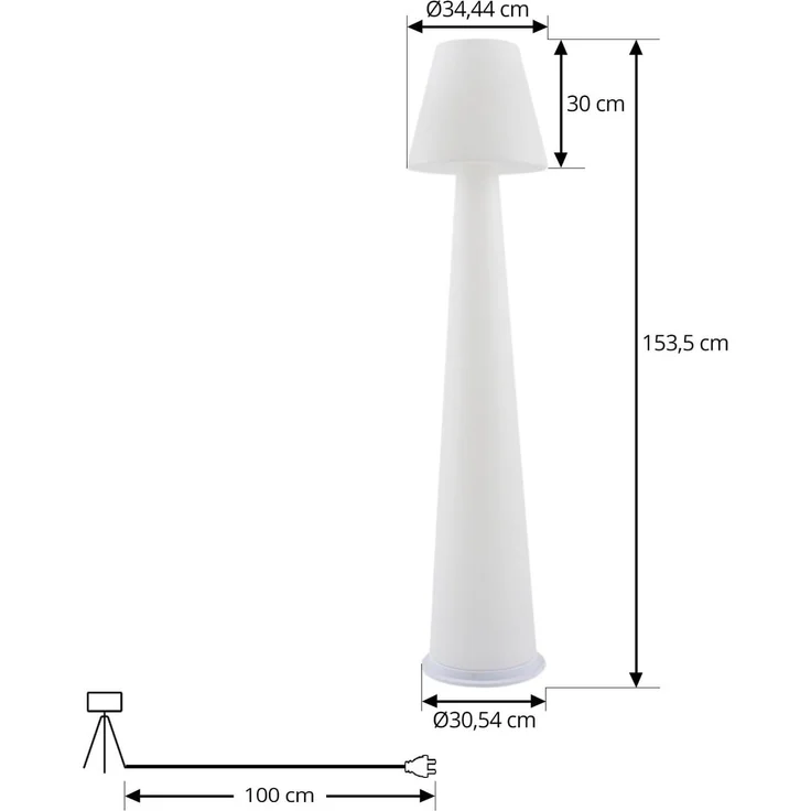 Lucande Außen-Stehlampe Gauri, Enthalten, 1 x 7 W LED, warmweiß – Bild 5